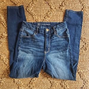 High waist blue jeggings size 9